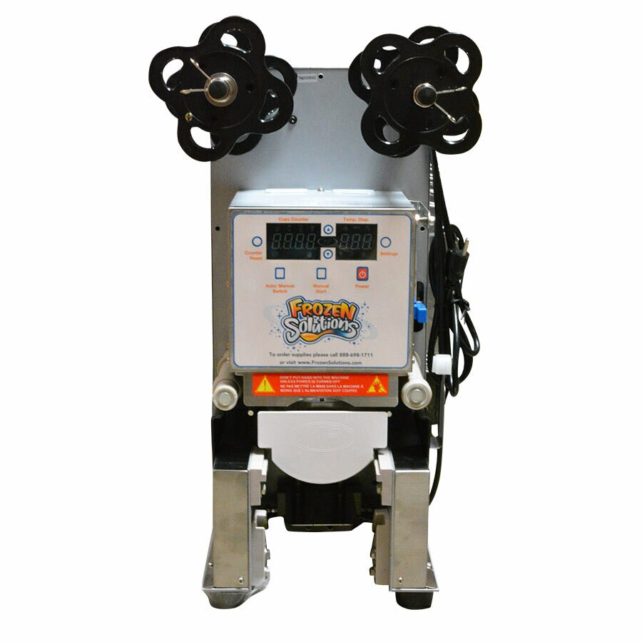 Frozen Solutions Cup Sealer Machine Bundle - Perfect for sealing ice cream cups, boba cups, bubble tea