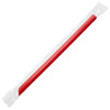 Boba Straws, 9&quot; Wrapped Angle Cut 10mm Red 1600ct